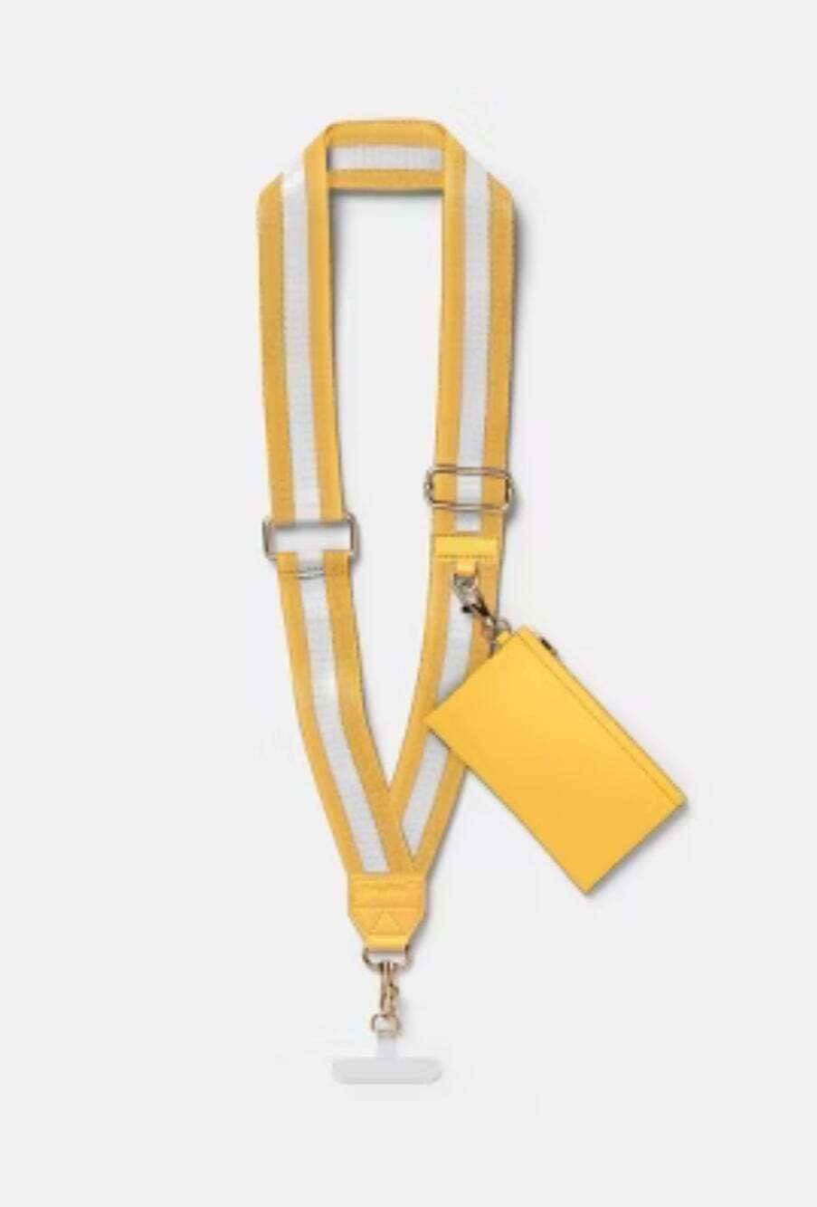Crossbody Phone Strap With Pouch Yellow Gold Fits Most Phones heyday